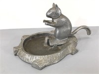 Vintage Aluminum Squirrel Nut Cracker w/Tray