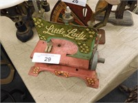 VINTAGE LITTLE LADY TIN TOY SEWING MACHINE