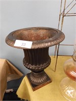 ANTIQUE CAST IRON URN PLANTER