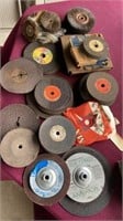 Large assortment of grinder wheels