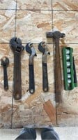 Adjustable wrenches and hammer