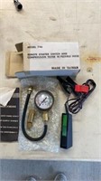 Remote starter switch and compression tester