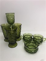 Vintage Green Glassware