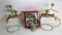 Reindeer & Glass Ornaments