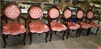 6 X THE MONEY VICTORIAN ROSEWOOD PARLOR CHAIRS