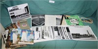 FLAT BOX OF B/W PHOTOS AND MAPS