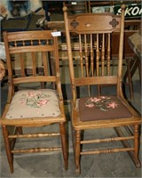 ANTIQUE ROCKER AND CHAIR