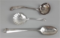 3 Piece Silver Spoons Serving Collection #2
