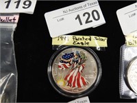 1999 PAINTED 1 OZ. SILVER EAGLE