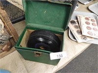 OLD 45 RECORD CARRIER & CONTENTS
