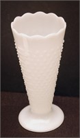 Hobnail Milk Glass Vase -9-1/2"