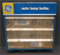 Blue GE Auto Lamp Bulbs Display w/Contents