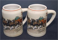 Budweiser World Famous Clydesdales Mug Pair