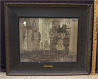 Vtg Framed Print Notre Dame of Mechlin