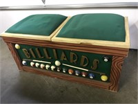 "Billiards" Cushion Top Chest/ Toybox