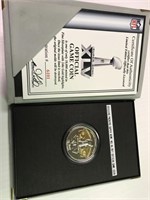 NFL Game Coin-No 45 Steelers VS Packers 2011 w/coa