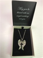 Angel Wing Charm on Neck in Gift Box