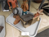LOT OF CARVED WESTERN FIGURINES