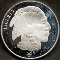 1 Troy Oz .999 Silver Indian Head/Buffalo Round