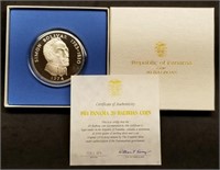 1974 Panama Silver 20 Balboas 4 Troy Oz Proof Coin