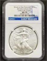2013 1oz Silver Eagle NGC MS70 Early Releases
