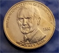 1980 Nicholas L. Deak 1/20oz .999 Gold Coin BU