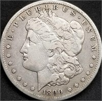 1890-CC US Morgan Carson City Silver Dollar