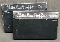 1973 & 1974 US Mint Proof Sets w/Ike Dollars