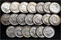 BU Roll 1964 Kennedy 90% Silver Half Dollars $10