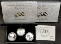 2006 US Silver Eagle 3-Coin 20th Anniv. Box Set