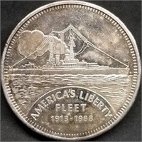 5 Troy Oz .999 Silver $50 Americas Liberty Fleet