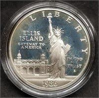 1986-S US Ellis Island Comm. Proof Silver Dollar