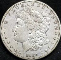 1884-S US Morgan Silver Dollar