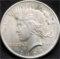 1924 Peace Silver Dollar BU Gem