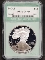 2003-W 1oz Proof Silver Eagle NTC PR70DCAM