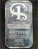 1 Troy Oz .999 Silver Bar - Dayton, Nevada Mint