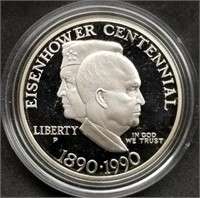 1990-P Eisenhower Comm. Proof Silver Dollar