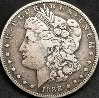 1888-P US Morgan Silver Dollar
