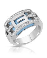 14KT White Gold 2.32ct Turquoise and Diamond Ring