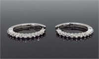 14KT White Gold 0.50ctw Diamond Earrings