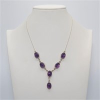 Breathtaking 38.5 ct Natural Amethyst Necklace