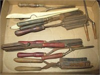 Early Antique Metal Stove Heated Curling Irons