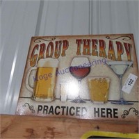GROUP THERAPY -TIN SIGN 16"X12"