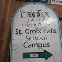 ST. CROIC FALLS - 18"X24" ALUMINUM SIGN