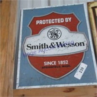SMITH & WESSON -TIN SIGN 16"X12"