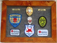 Hasty NC Fire Department Badge & Patch Display