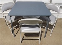 Card Table & 3 Folding Chairs