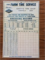 Goodyear Breeding Record Sign