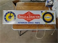 Briggs & Stratton Lighted Sign/Clock