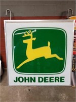 Lighted John Deere Sign w/Hangers
